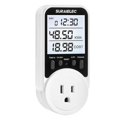 Watt Meter, Plug-in Socket Power Meter, 90V-250V Wide Range, Backlit Large Di…