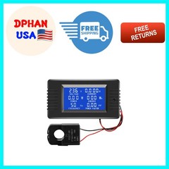 Efficient Energy Monitor 100A with Clear Display for Household & Workshop