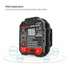 US HT106B Advanced Electric Socket Tester GFCI Test Mains Fault Checker s