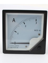 DC 0-3A 6C2-A Direct Current Analog Ampere Panel Meter Class 1.5