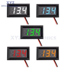Mini LED Digital Voltmeter Voltage Tester Gauge 4.5-30V 0.56″ 3 Digit Waterproof