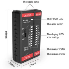 HT812A Network Diagnostic Tool for RJ45 Ethernet and RJ11 Telephone Line Checks