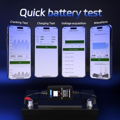 Bluetooth Battery Monitor 6V 12V 24V 48V, Car Tester, Cranking, Charging Test