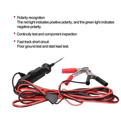 Auto Circuit Tester DY18 for 6 24V DC Systems LED Indicators 4 Meter Cable