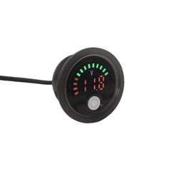 Battery Voltage Meter, DC7100V Voltmeter, 12V Waterproof Round Battery Tester…