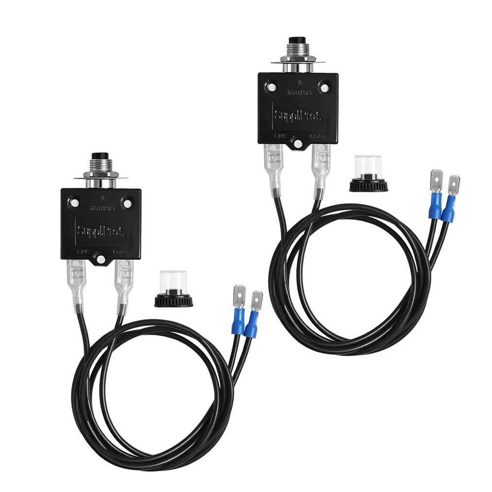 2-Pack 3 AMP 5 AMP Push Button Resettable Fuse Kit, HVAC Circuit Tester Tool for