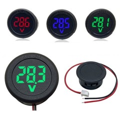 DC Digital Voltmeter 5 100V DC5100V for 2 Wire Round Display Automotive Meter