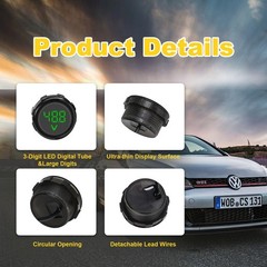 Waterproof Battery Monitor 12V 24V 36V 48V 60V 72V 84V Golf Cart Battery Mete…