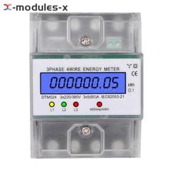 ​220/380V 3 Phase 4 Wire Electric KWh Power Meter Electricity Meter DTM024 ​New