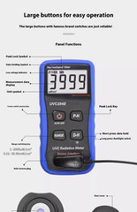 UVC Light Meter UVC254 UV meter measurement of UV radiation intensity Radiometer