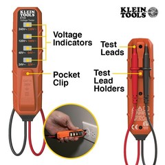 Klein Tools NCVT3PKIT Dual Range NCVT & AC/DC Voltage Tester Electrical Test…