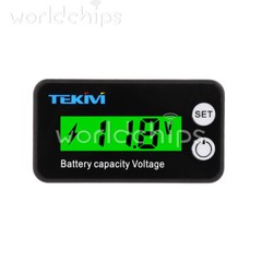 6136B High Precision LCD Battery Voltmeter Indicator Low Voltage Alarm Setting