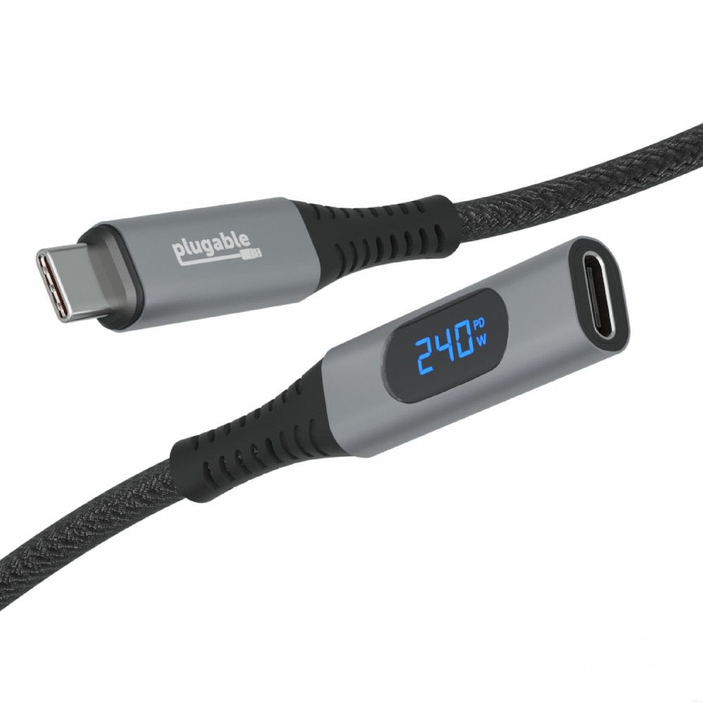 Plugable USB C Extension Cable 3.3 Ft, Digital Power Meter Tester for Monitor…