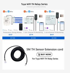 Tuya Smart Thermostat Humidity Switch Contact Relay Temperature Monitor Module