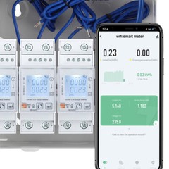 Tuya Smart Single Phase ZigBee/WiFi Energy Meter AC85-270V 80A 45-65Hz Din Rail