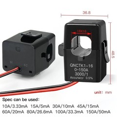Current Transformer Split Core Clamp CT Sensor QNCTK1 5A 10A 50A 100A Range