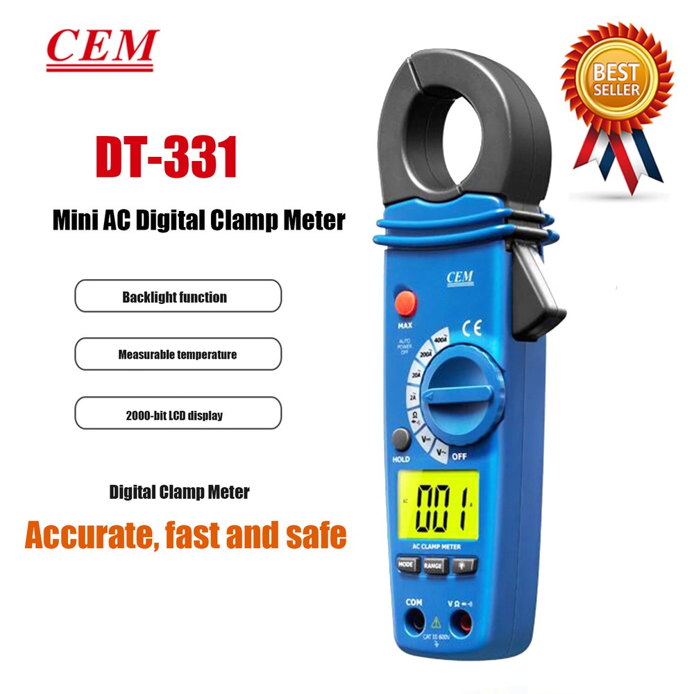 DT-331 Mini AC, AC/DC Autoranging Clamp Meters #