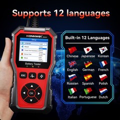 BT60 Pro Car Battery Tester with Cloud Printing 100-3000 CCA 6V 12V 24V For AGM
