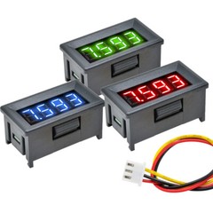 DC 0-100V 0.36″LED Display 3-wire Voltmeter Voltage Meter Panel Red/Blue/Green