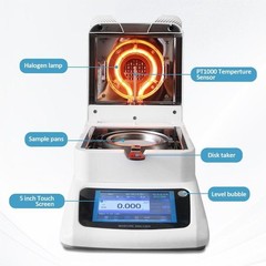 Lab Halogen Moisture Analyzer Grains, Granules Electronic Moisture Rapid Tester