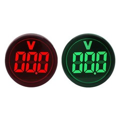 22mm LED Digital Voltmeter Indicator AC20500V 1 Red 1 Green Panel Display