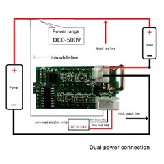 2PCS DC 500V 10A 4 Bit Voltmeter Voltage And Current Adjustable Voltage Meter