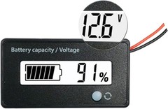 DC 12V 24V 36V 48V 72V Battery Meter, Battery Capacity Voltage Monitor Gauge …