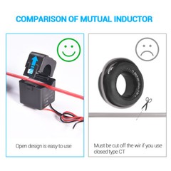 100A LCD Display AC Voltmeter Voltage Meter Ammeter Energy Power Monitor 80-260V
