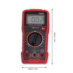 TA800A Digital Multimeter Red Black 125 x 65 x 35 mm for Electrician Field Work