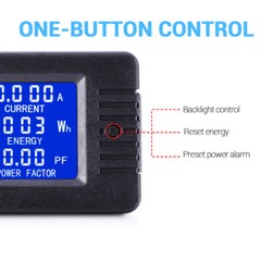 2Pcs 80~260V 100A LCD Digital Multimeter Voltmeter Ammeter AC Power Energy Meter
