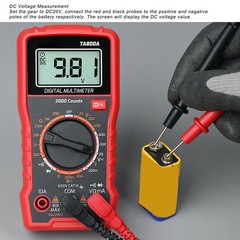 TA800A Digital Multimeter Red Black 125 x 65 x 35 mm for Electrician Field Work