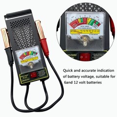 6V 12V Car Battery Load Alternator Tester Voltmeter Alligator Clips