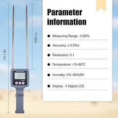 Portable Hay Moisture Meter TK100H Compatible With Cereal Straw, Forage Grassnew