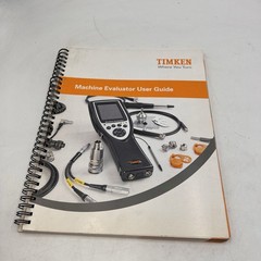 Timken ME Machine Evaluator Users Guide & Conmaster Nova Portable Manual