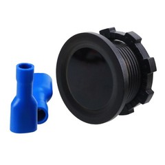LED 2 in1 Round Temperature Voltmeter Modified Automotive Voltage Test