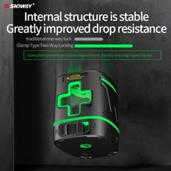 2 Lines Laser Level Self Levelling Green Laser Horizontal & Vertical Cross-Line