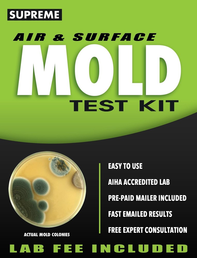 Supreme DIY Air & Surface Mold Test Kit – Pre-Paid Return Mailer & Expert Con…