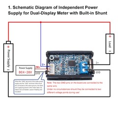 DC 4-28V Voltmeter Ammeter LED Amp Dual Digital Volt Meter DC 0-300V 10/50/100A