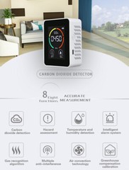 6 in 1 Air Quality Monitor PM CO2 Meter Carbon Dioxide Level TVOC HCHO Detector