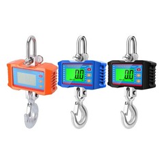 Portable 1000kg LCD crane scale easy recalibration tare functions kg lb