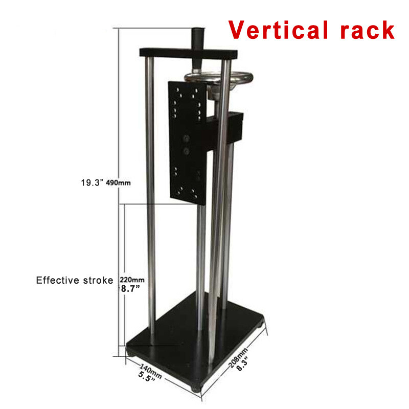 500N Horizontal Force Gauge Test Stand Push-Pull Vertical Meter Spiral Rack Hand