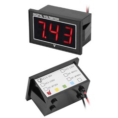 Led Dc Waterproof Voltmeter Digital Display Voltage Meter Panel High Precision V