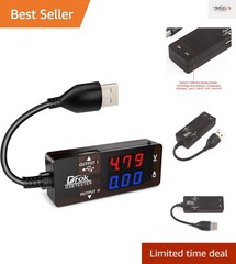 Compact USB Multimeter: Dual Output, PD QC 3.0, 7 Modes Voltage & Current Tests
