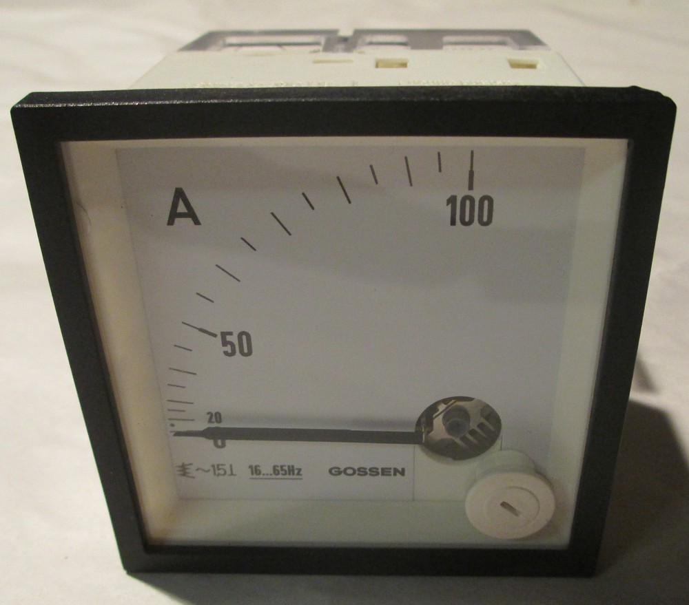 GMW 100 Amp AMPERE METER 600V CATIII Square Analogue Display Unit NEW 1601ECC100