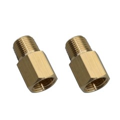 Zeiboat 2PCS 1/8 BSPT Male to 1/8-27 NPT Female, Thread Adapter for brass