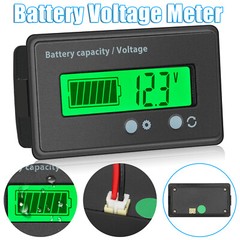 LCD Digital Display Battery Capacity Status Indicator Monitor Meter 12/24/36/48V