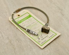 Krautkrämer West-Germany MWB 45 4 MHz ultrasonic contact probe + cable plug