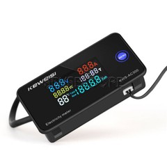 AC50-300V 20A Digital LCD Voltage Current Power Temperature Meter Energy Tester-