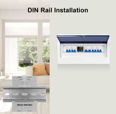 Medidor de energía monofásico DIN 40–300V 100A con pantalla digital, Nuevo