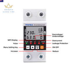63A TUYA Wifi Smart Earth Leakage over under Voltage Protector Relay Device Swit